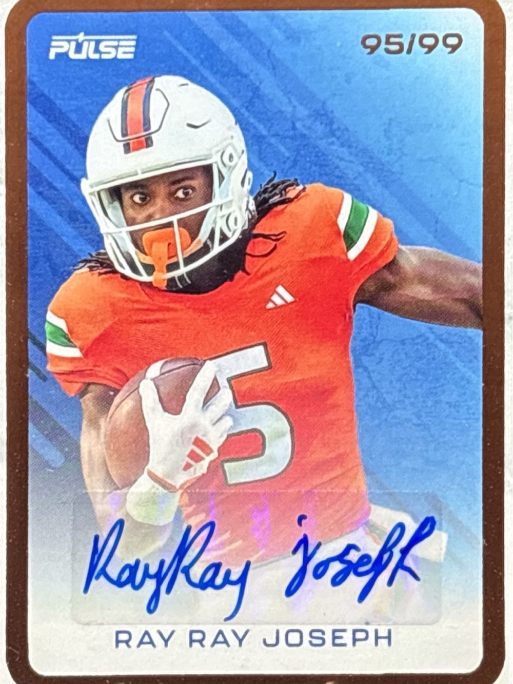 Pulse Ray Ray Joseph Autographed Football Card LE 95/99